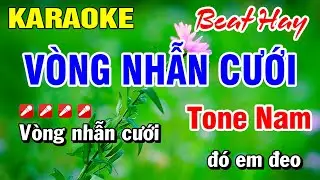 Karaoke Vòng Nhẫn Cưới (Beat Hay) Tone Nam Nhạc Sống | Hoài Phong