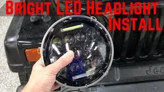 NEW Headlights For The Jeep TJ! Super Bright LED Headlight Install!