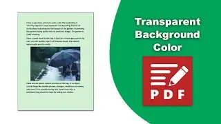 How to create a transparent background color in a pdf file in PDF-XChange Editor