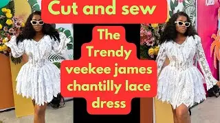 Cut and sew this trendy Veekee James Chantilly 3 step dress. Full tutorial 