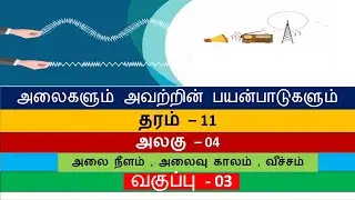 அலைகளும் அவற்றின் பயன்பாடுகளும் வகுப்பு - 03 | அலை தொடர்பான பெளதீக கணியம் - Part -01 - Theory