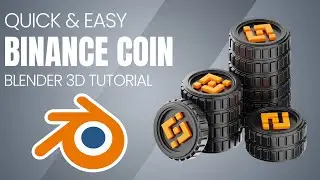 Blender 3D BINANCE COIN Modeling Tutorial - Quick and Easy - Blender 3D Tutorial