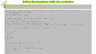 How to : Setting the dropdown width of a combobox