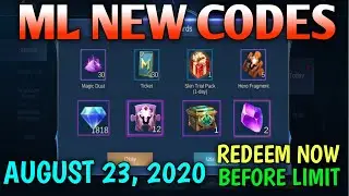 ML REDEEMPTION CODES AUGUST 23, 2020 | MOBILE LEGENDS