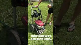 When your struggling and your wife offers help #diydad #diy #lawncare