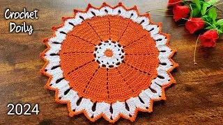 crochet placemat tutorial 2024/ crochet thalposh pattern /doily crochet / table runner