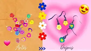Como Fazer Brincos Com Fimos de Borracha | Tutorial✨️
