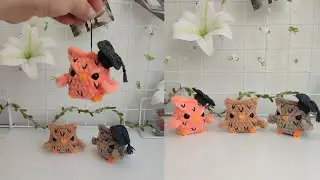 Owl crochet, owl graduate keychain crochet, owl keychain crochet