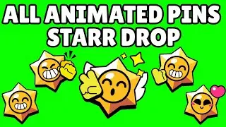 Starr Drop Pins (Animated) | Brawl Stars | Green Screen