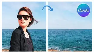 How to instantly REMOVE PEOPLE from Photo in CANVA (1 min)
