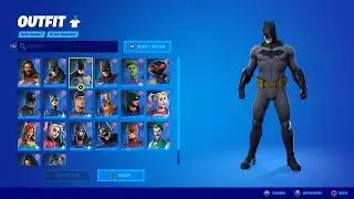 Fortnite All DC Series Skins, Emotes & Cosmetics full Set showcase! (Batman, Harley Quinn)
