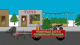 Christmas Parade - Hot Rods, Marching Band and Santa Claus