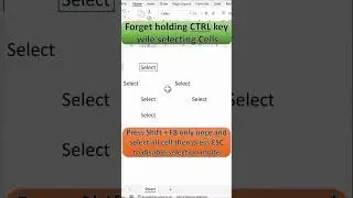 Selection Mode in Excel | Excel Tips and Tricks | 