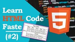 Learn HTML Code | How to create Time Table for Beginner
