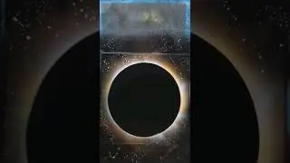 Easy spray painting of a solar eclipse on a black canvas. 