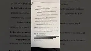 Objective Study Sheet Quality in Respiratory care