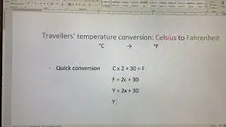 3 ways to convert Celsius to Fahrenheit #fahrenheit #celsius #conversation
