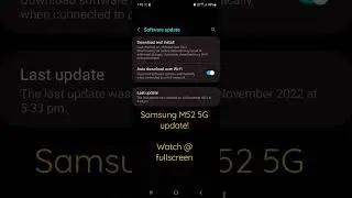 Samsung M52 5G airtel update 