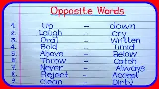 50 Opposite Words/Opposite Words in English/Opposite Words/Ulta Shabd