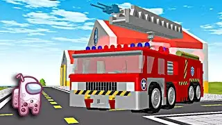 Mobil pemadam Kebakaran | DRAW BRICKS😀