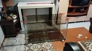 Склейка аквариума 400 л. для цихлид...