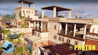 Assassin's Creed Odyssey Linux benchmark - Steam Play Proton - custom HIGH settings - VKBasalt