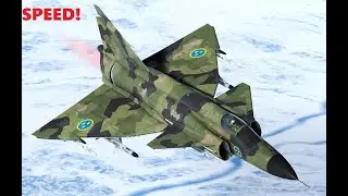 JA37C Viggen. High Speed Low altitude intercept VR War Thunder Oculus Rift.