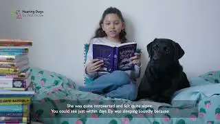 Elyana and her hearing dog Gordon