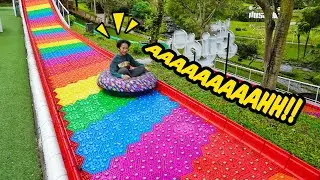 Ziyan Main Rainbow Slide dan Banyak Aktifitas Seru di Outdoor Playground