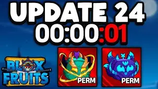 ⭐BLOX FRUITS UPDATE 24 COUNTDOWN LIVE! FREE PERM FRUITS GIVEAWAY! (Roblox Blox Fruits DRAGON REWORK)