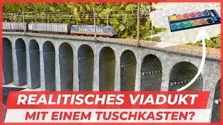 Großes Viadukt zum Bergdorf? I H0 Modelleisenbahn Brücken Tutorial 1:87