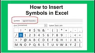 How to Insert Symbols in Excel