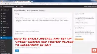 HOW TO EASILY INSTALL AND SET UP  'INSERT HEADER AND FOOTER' PLUGIN TO WORDPRESS IN 2019