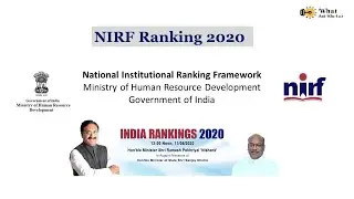 National Institutional Ranking Framework's 2020 Ranking | MHRD