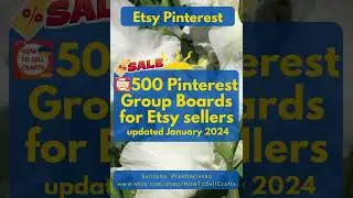 500 Pinterest Group Boards 2024 for Etsy sellers. Read more 