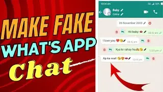 Make Fake WhatsApp Chat 😜 || WhatsApp Fake Chat #fatimanasirawan #fakechat #fakewhatsappchat #chat