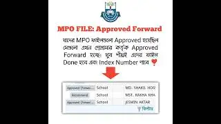 MPO File: Approved Forward by Programmer (School, College New MPO)