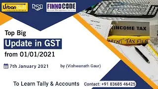 Live Webinar on Top Big Update in GST from 01/01/2021