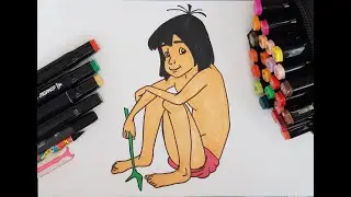 Рисуем Маугли (Книга Джунглей)
