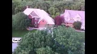 Quadcopter roof and chimney inspection. onboard video