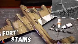 Scale Model B-17 Engine Weathering | Oil & Exhaust Stains Tutorial