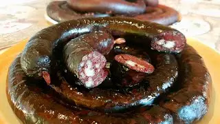 Homemade blood sausage