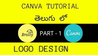 Logo Design Tutorial using Canva in Telugu By Trainee Reethi
