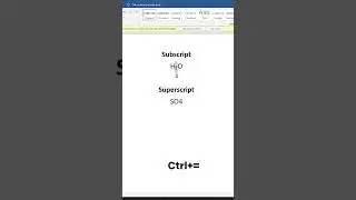 Subscript and Superscript in Word Shortcut Key | How to Use Them for Chemistry Equation | Word Tips