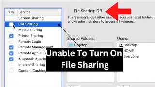 How to fix file sharing issue on Apple Macbook | Unable to Turn on file sharing on Apple Macbook