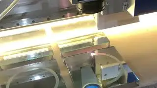 Large quantity production by laser sandblasting machine