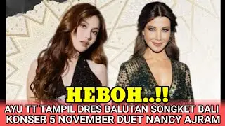 VIRAL!! NANCY AJRAM AYU WEARS A BALI SONGKET DRESS ON THE INTERNATIONAL STAGE