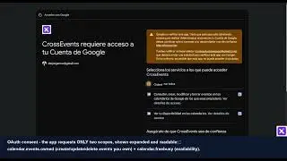 CrossEvents OAuth Verification — calendar.events.owned demo (create, update, delete)