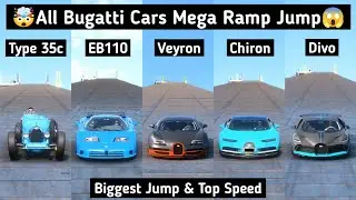 All Bugatti Cars Mega Ramp Jump - Forza Horizon 5 - Biggest Jump & Top Speed