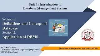 Introduction of Database Management System | Unit-1 | Lecture-1